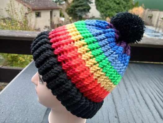 Pletený kulich různé barvy (dvojitý lem) SLEVA