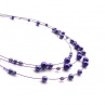 Šeříkově fialový náhrdelník s náušnicemi