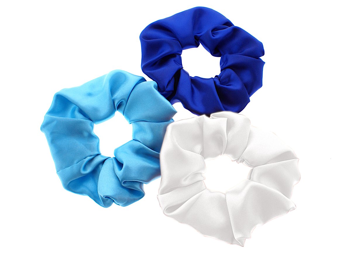 Scrunchie gumička do vlasů, sada saténová gumička