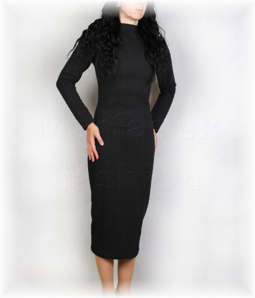 Šaty s copánkovým vzorem 