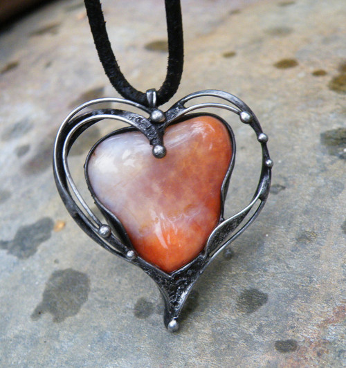 Podzimní srdce...(karneol)