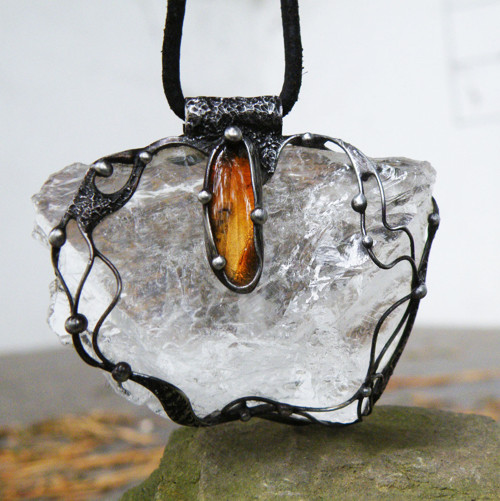 Slunce v ledu...(křišťál xxl, citrín)