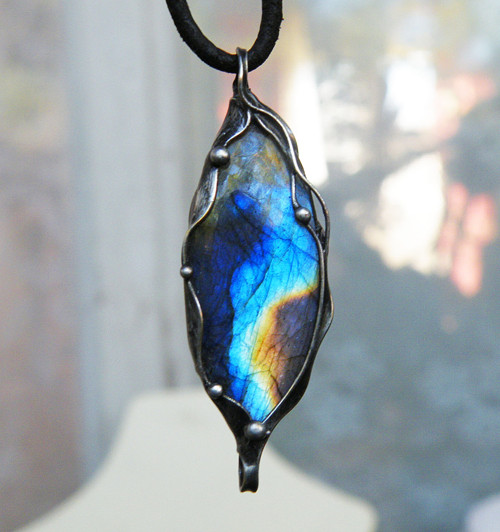 Svítání...(labradorit) oboustranný, variabilní