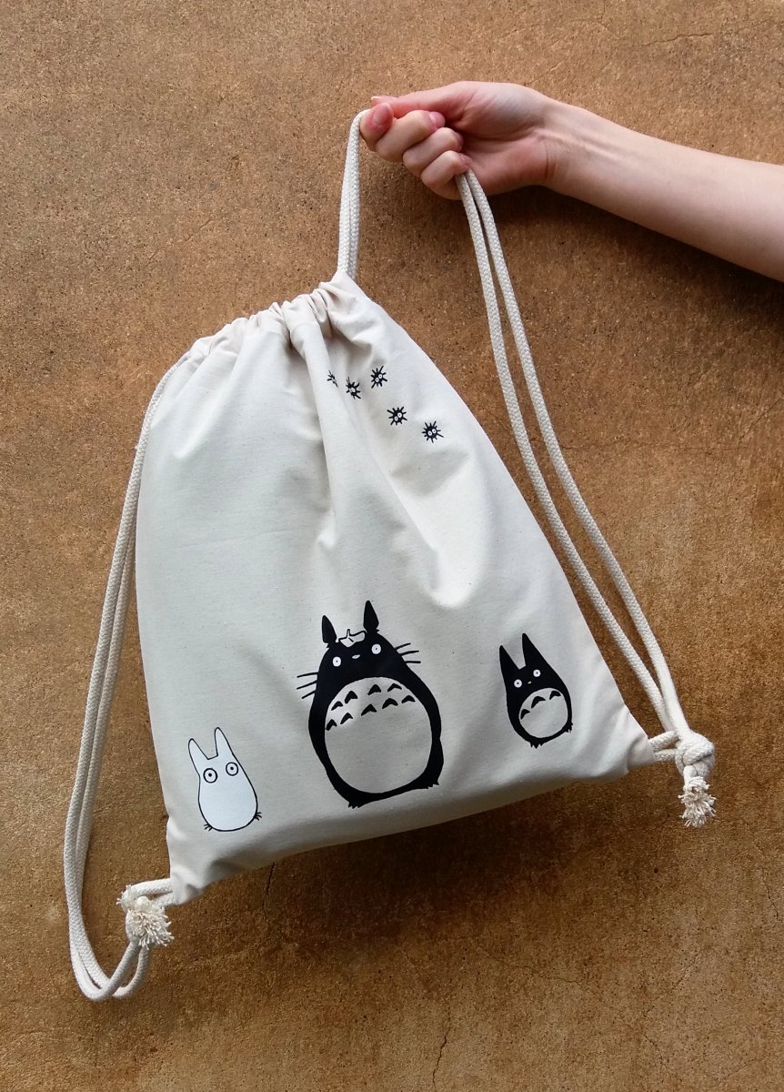 TOTORO BATOH SE ZELENOU PODŠÍVKOU