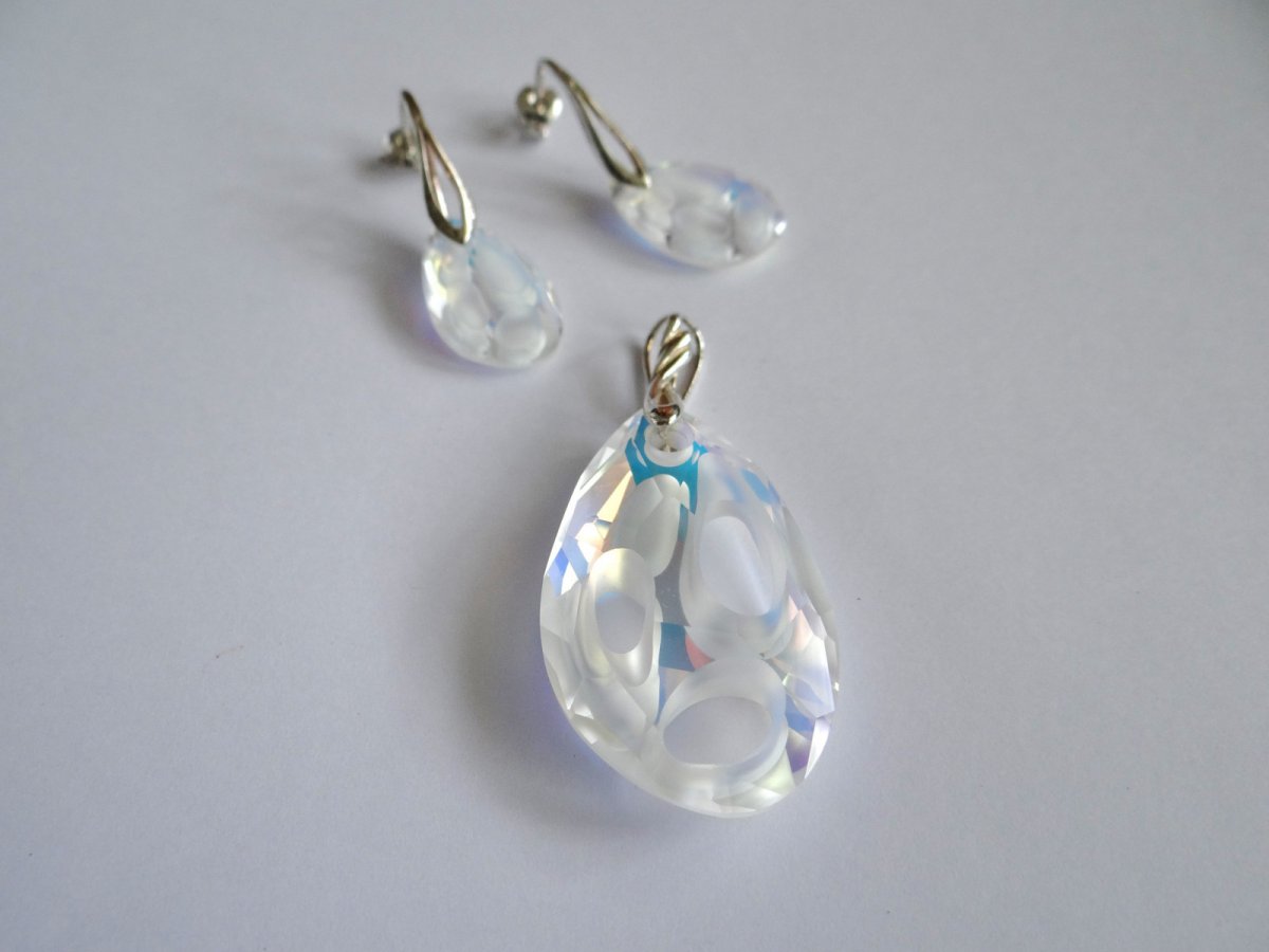 Náušnice a přívěsek - Aurore Boreal (Ag925)