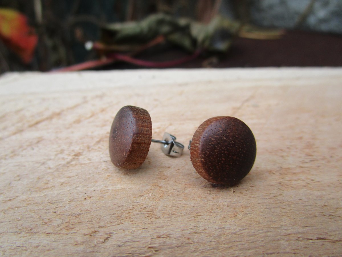 malé náušničky - ořech 2