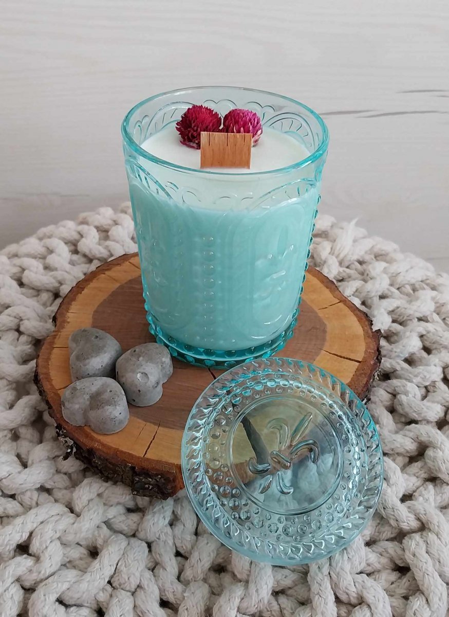 Svíčka dóza tyrkysová