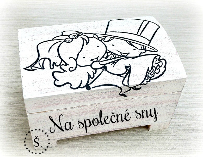 svatební truhlička - pokladnička na pevné uzavření