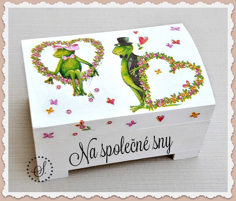 svatební truhlička - pokladnička na pevné uzavření