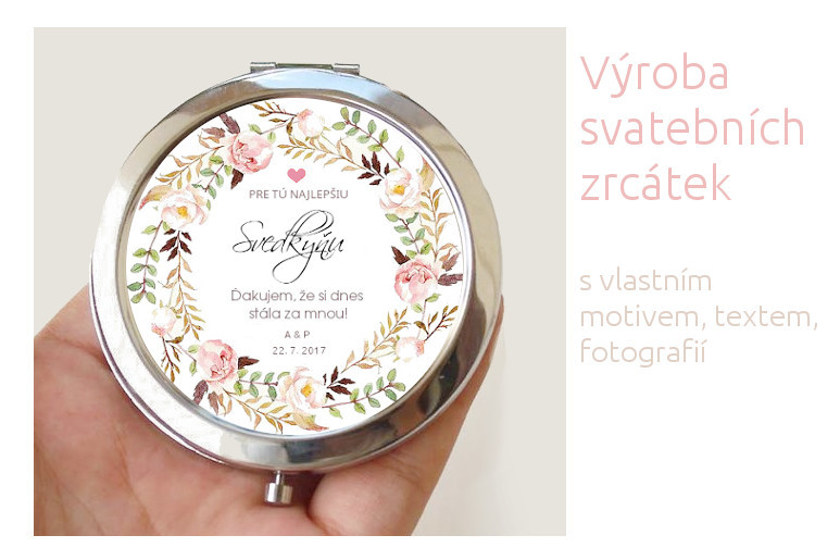 Svatební zrcátko podle Vašeho přání