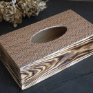 Krabička na kapesníky - krása dřeva jemné vzory