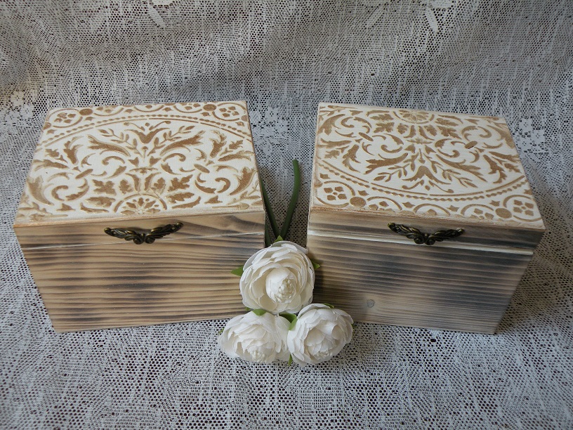 Svatební krabička,dárková s reliéfem