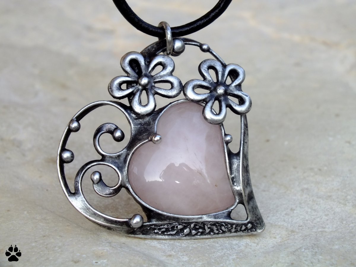 Srdce růženínové s kytičkami