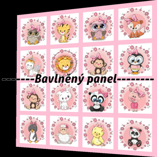 BAVLNĚNÝ PANEL / I NA PEXESO/ 35 x 35 cm  NP4