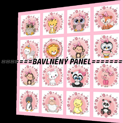 BAVLNĚNÝ PANEL / I NA PEXESO/ 47 x 47 cm  NP-4