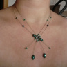 Olivově zelená elegance - náhrdelník