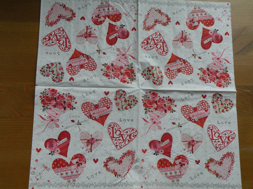 Ubrousek motiv srdíčka