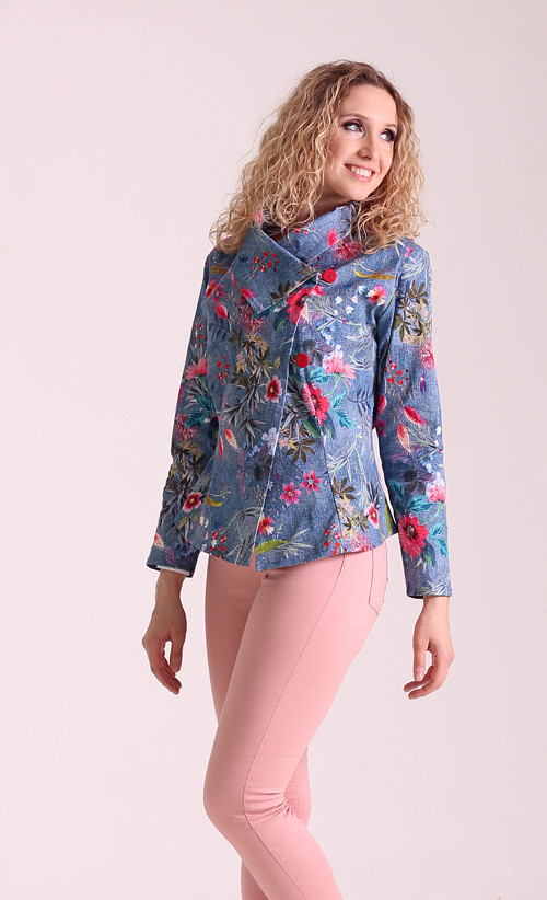 Modré sáčko s květy