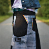 Sukně maxi černá batika pastel-proužek