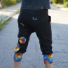 Kalhoty baggy 3/4 černé bubliny