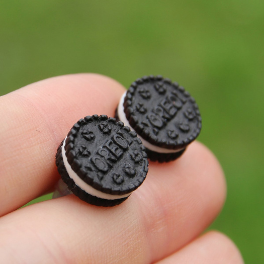 Oreo náušnice pecky