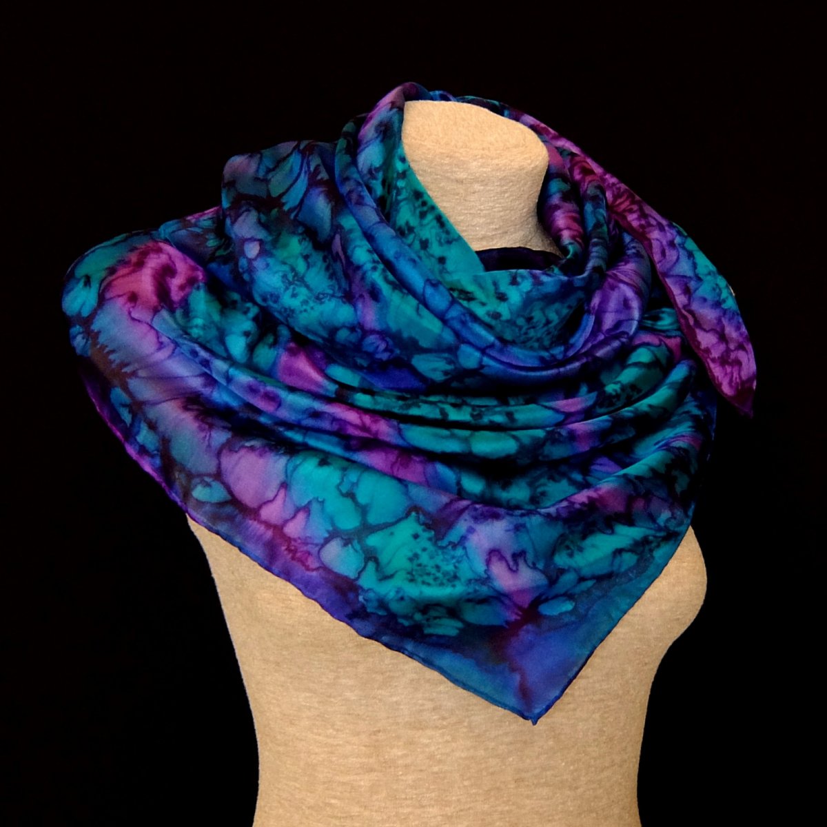 Hedvábná šála Oceán