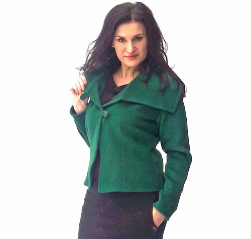 Zelené flaušové sáčko