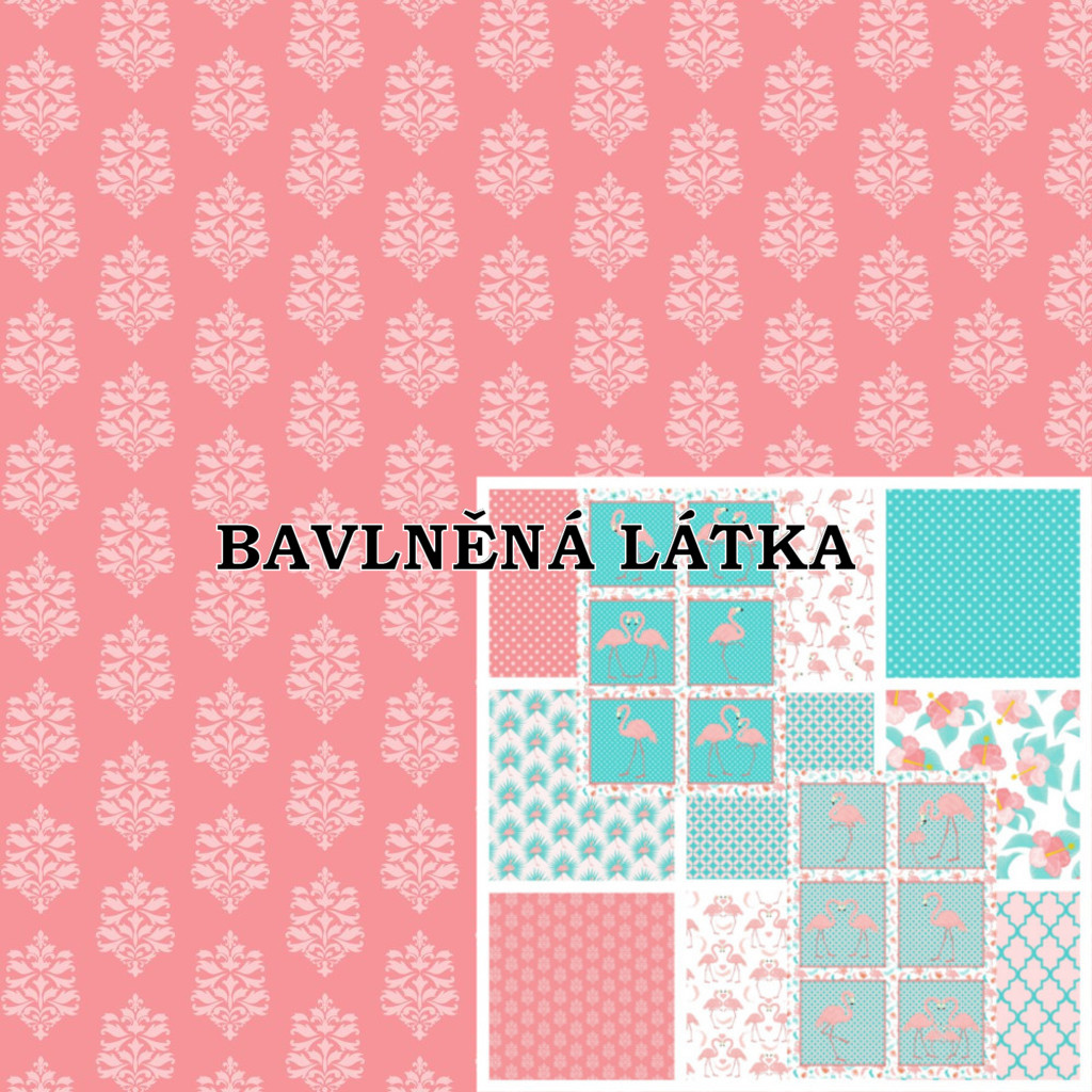 BAVLNĚNÁ LÁTKA - panel  30 X 30 cm 1BL7