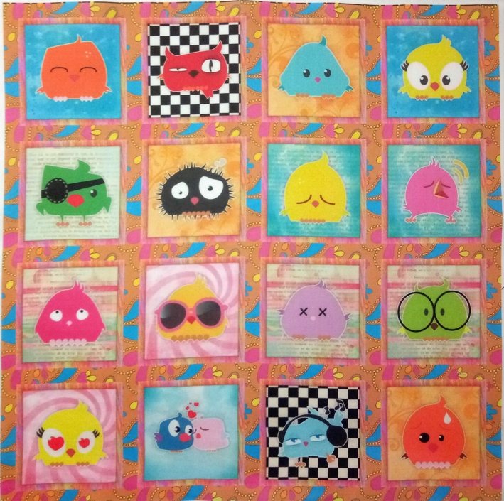 BAVLNĚNÝ PANEL / I NA PEXESO/ 35 x 35 cm  FNP7