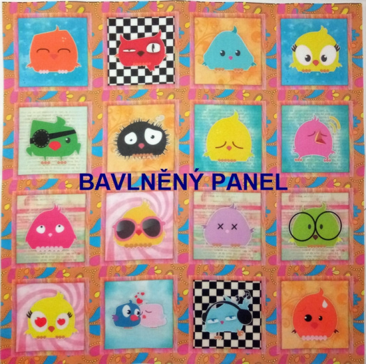 BAVLNĚNÝ PANEL / I NA PEXESO/ 35 x 35 cm  FNP7