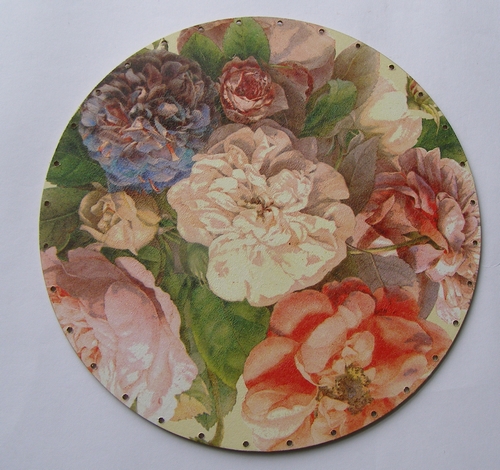 Dno pro pedig - kruh 24 cm - barevné květy