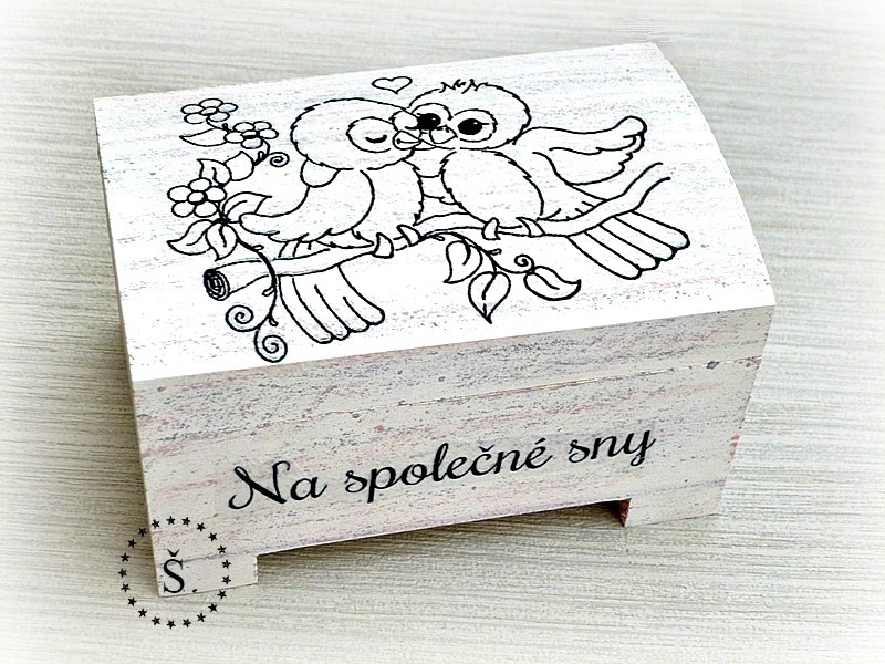 svatební truhlička - pokladnička na pevné uzavření