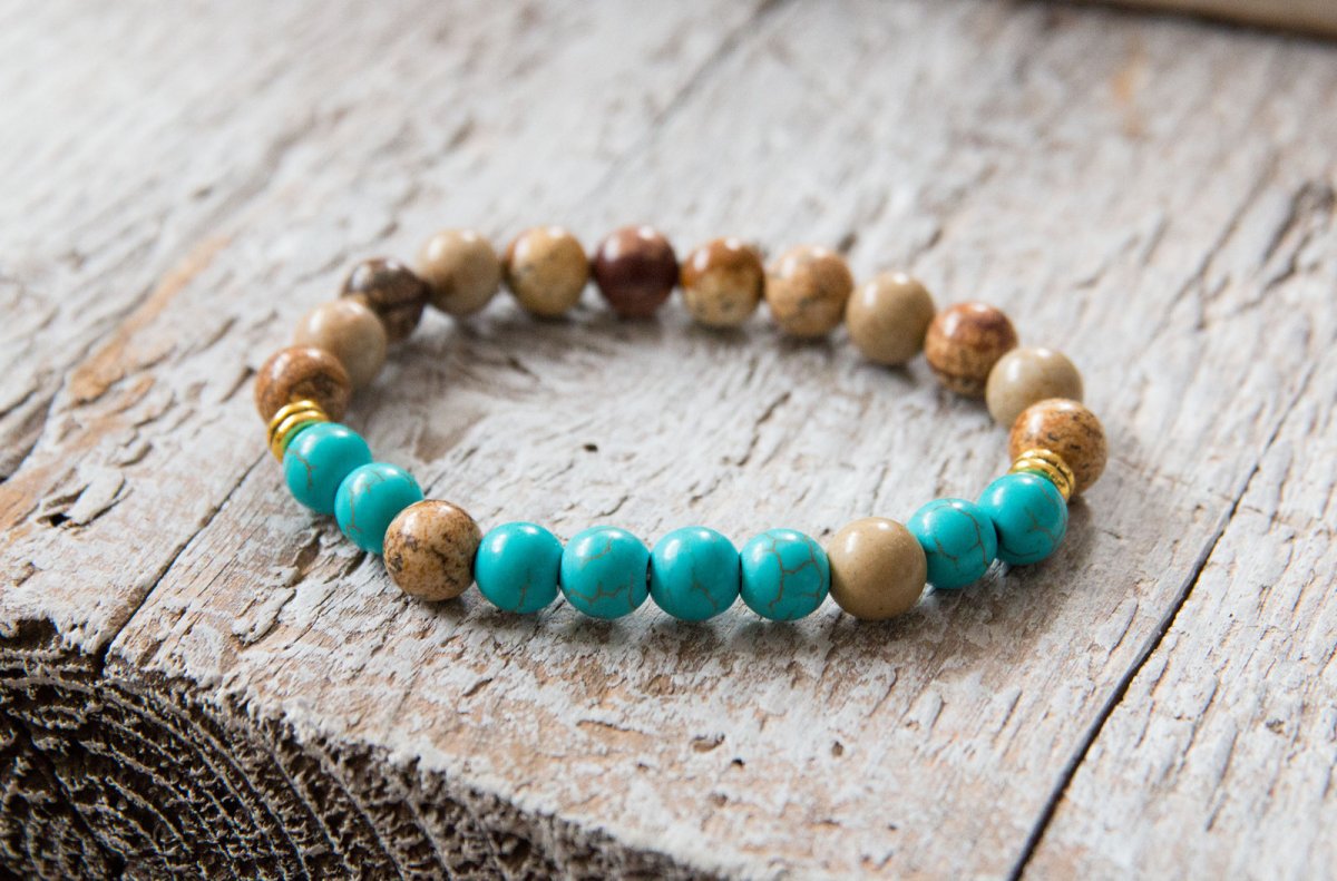 Energetický náramek- Howlit a Jaspis