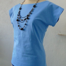 Tričko - azurově modrá XS - XXXL