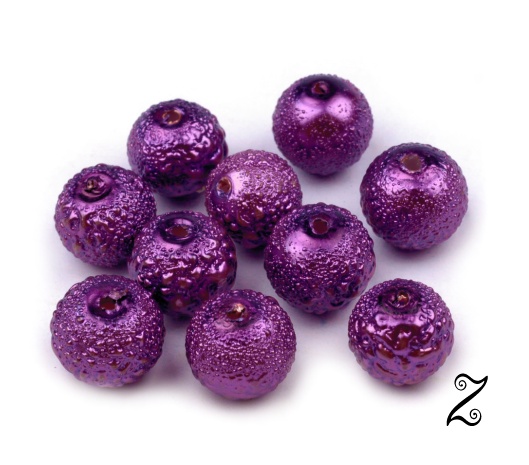 Zigana, fialová tmavá, 8 mm (20ks)