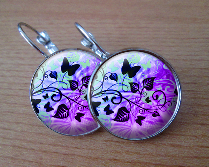 COOL VISACÍ NÁUŠNICE - fialové mámení