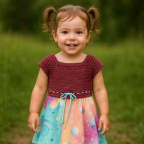 Kombinované dětské šatičky 86/92