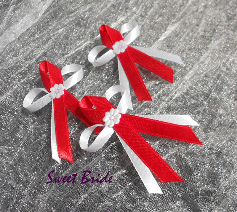 Svatební vývazky červené 07