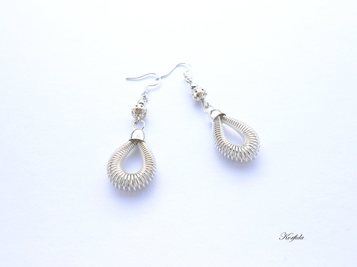 Náušnice pružina s filigránem (80/17)