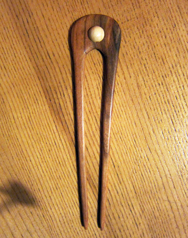 Jehlice do vlasů dřevěná