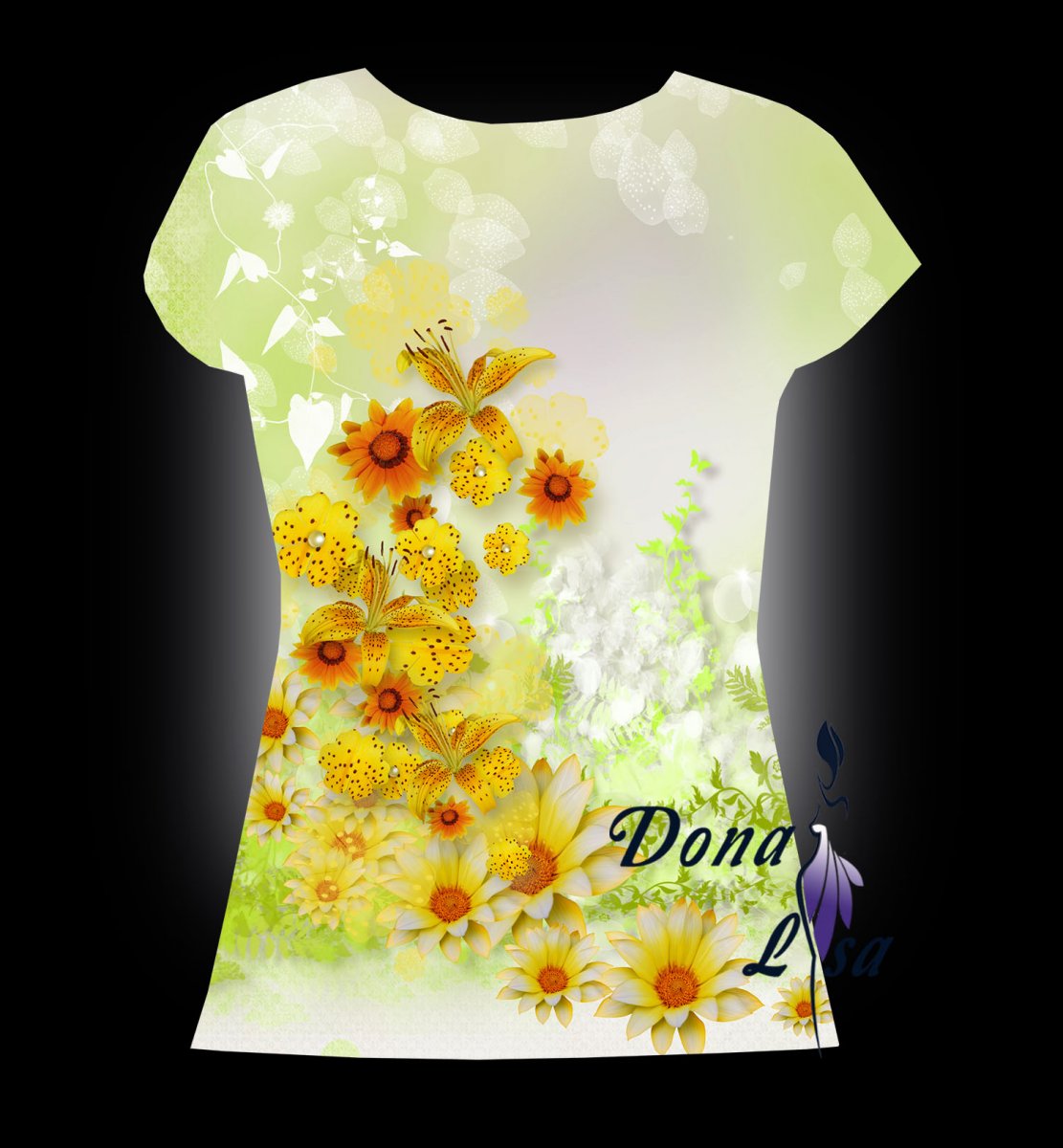 Dámské tričko s lilie vel.S-M