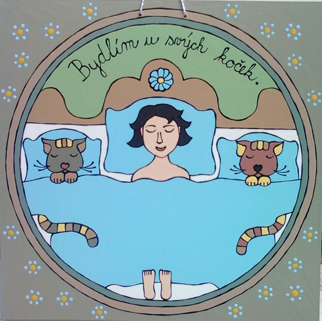 Obrázek - Bydlím u svých koček.