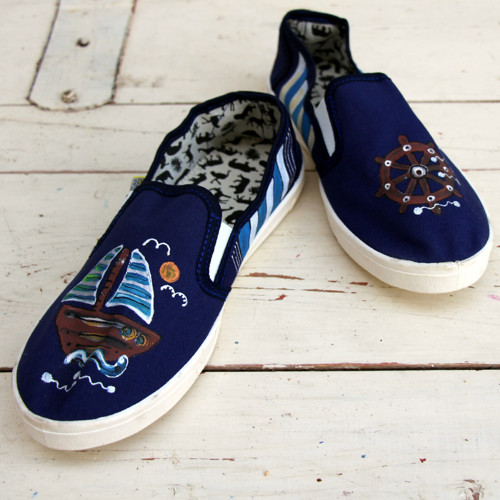 Námořnické SLIP ON vel.43 SKLADEM, UNISEX