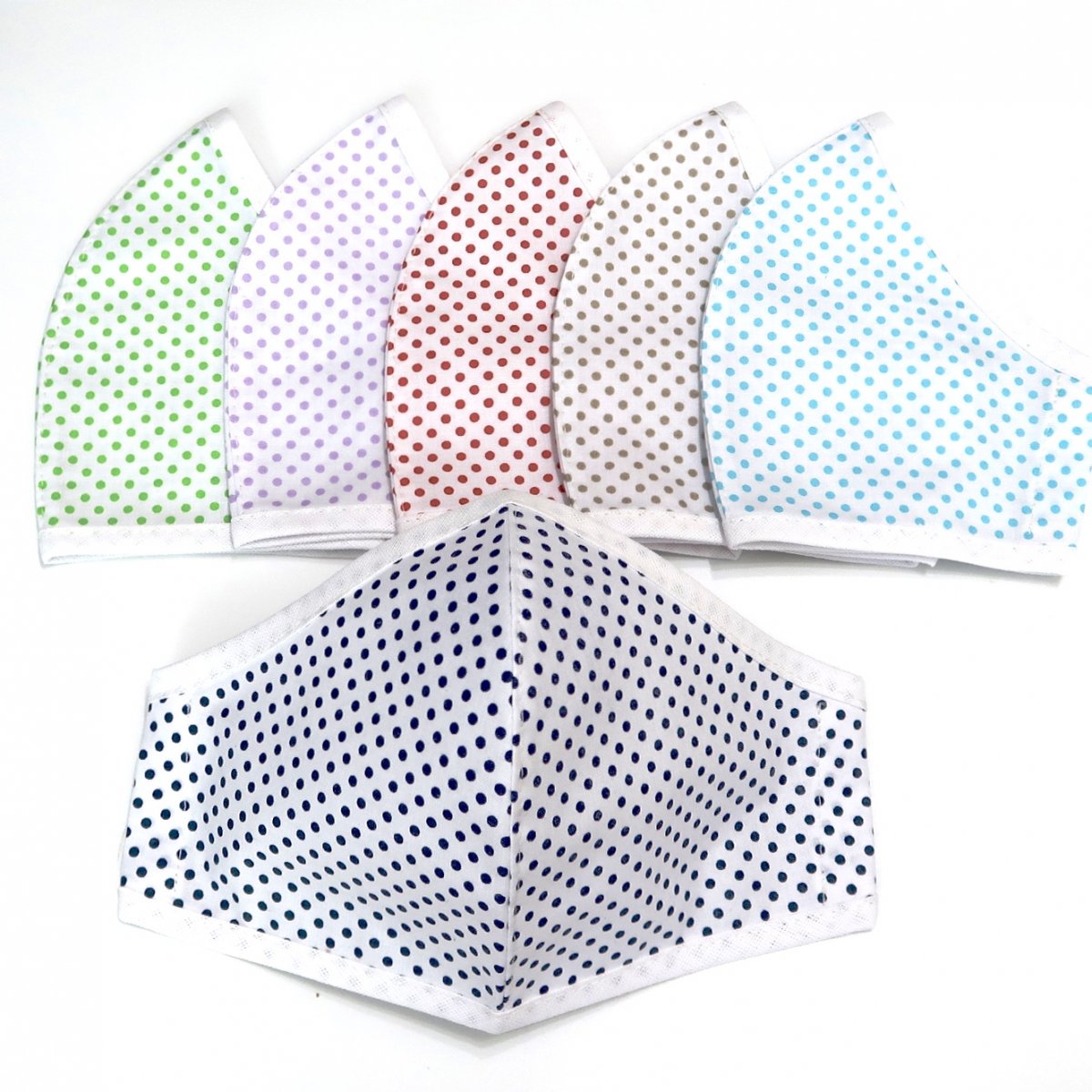 BAREVNÉ PUNTÍKY -  textilní rouška jednovrstvá