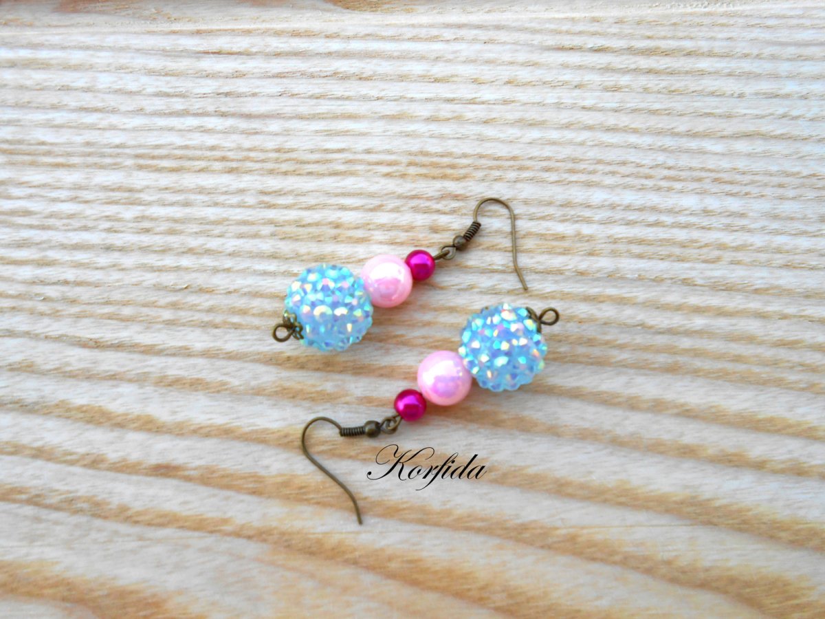 Náušnice tyrkysové AB efekt (483/16)