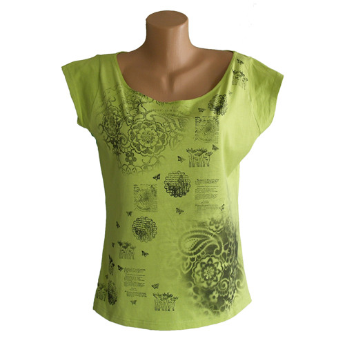 Limetkové dámské tričko vel. 46