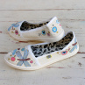Malované botky vážky- slonovinová- vel.35-40