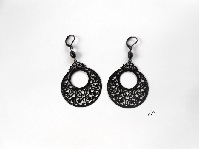 Náušnice černé (97/18)