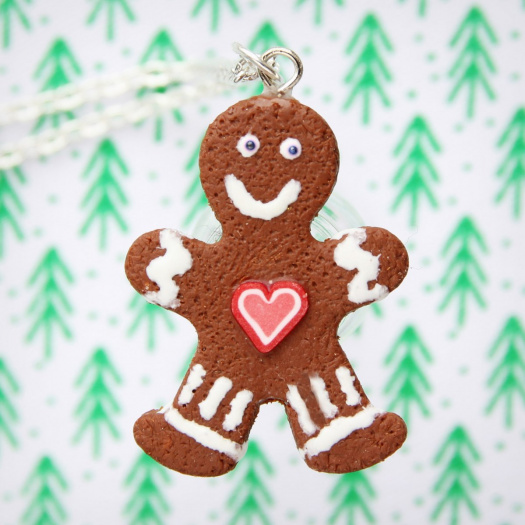 perníkový fimo panáček, gingerman, vánoční