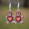 Gingerman, perníkoví panáčci, fimo náušnice